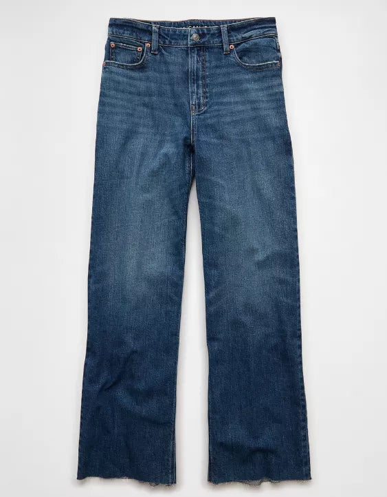 American Eagle Women’s Dreamy Drape Stretch Super High-Waisted Baggy Wide-Leg Jean