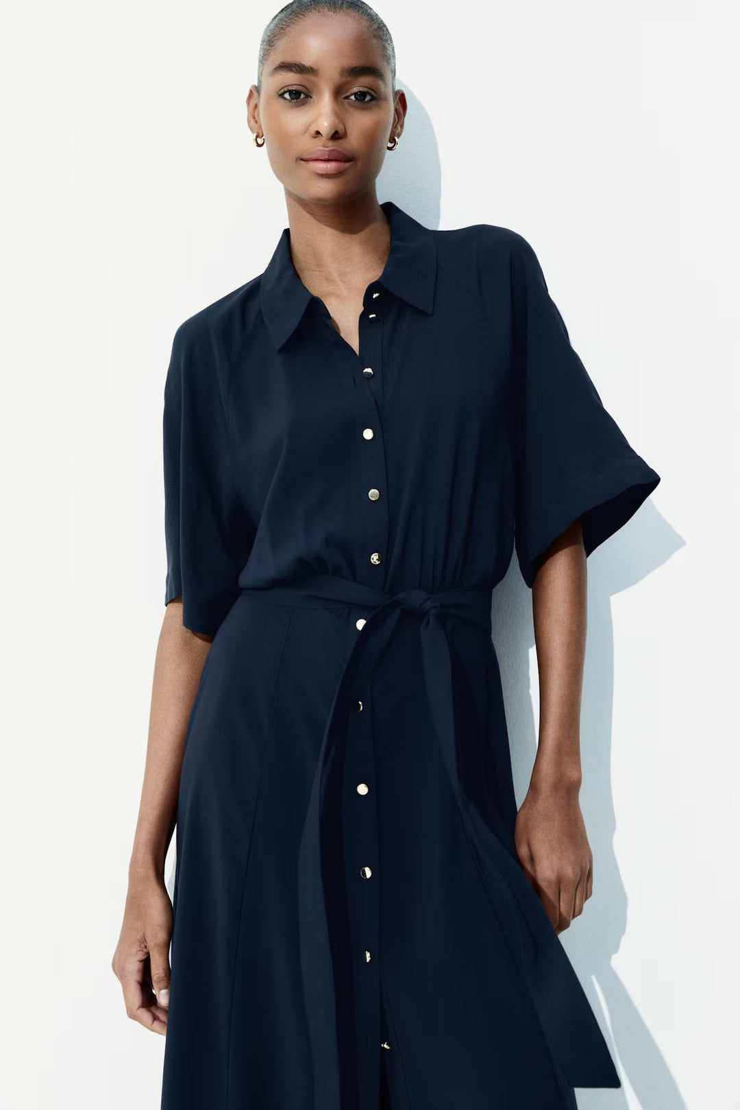 H&M Ladies Tie-Belt Shirt Dress