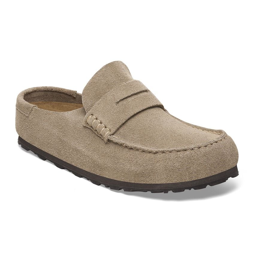 Birkenstock Men's Naples Wrapped Suede Taupe Shoes