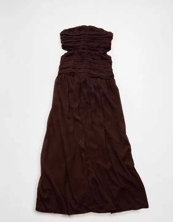 American Eagle Women's Strapless Cut-Out Maxi Dress