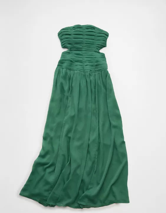 American Eagle Women's Strapless Cut-Out Maxi Dress