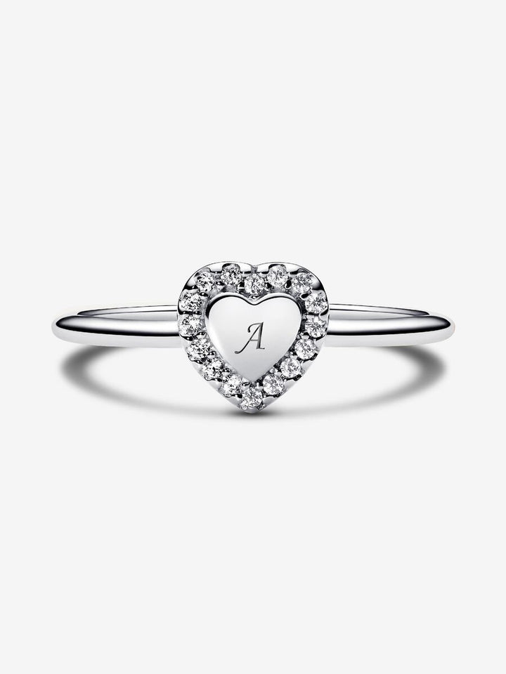 Pandora Engravable Heart Halo Ring