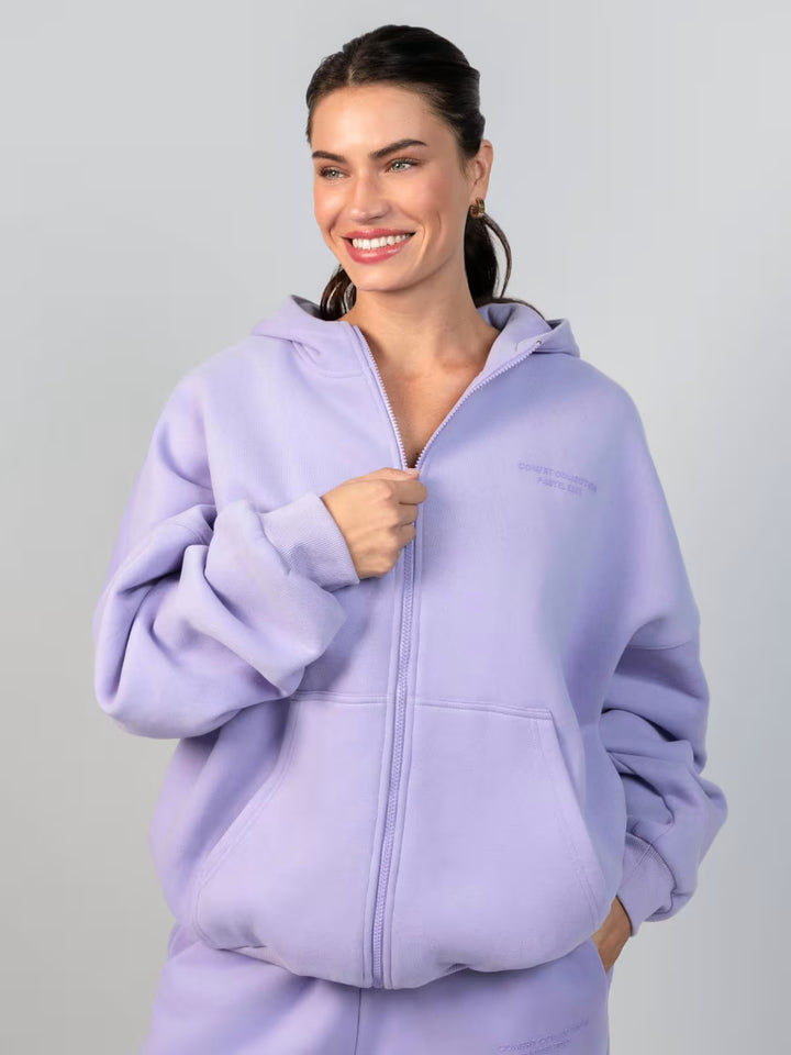 Comfrt Pastel Zip Hoodie