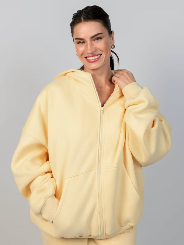 Comfrt Pastel Zip Hoodie