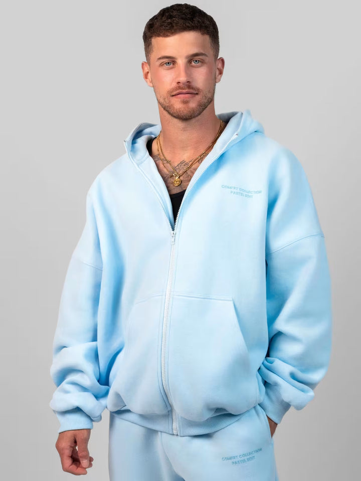 Comfrt Pastel Zip Hoodie