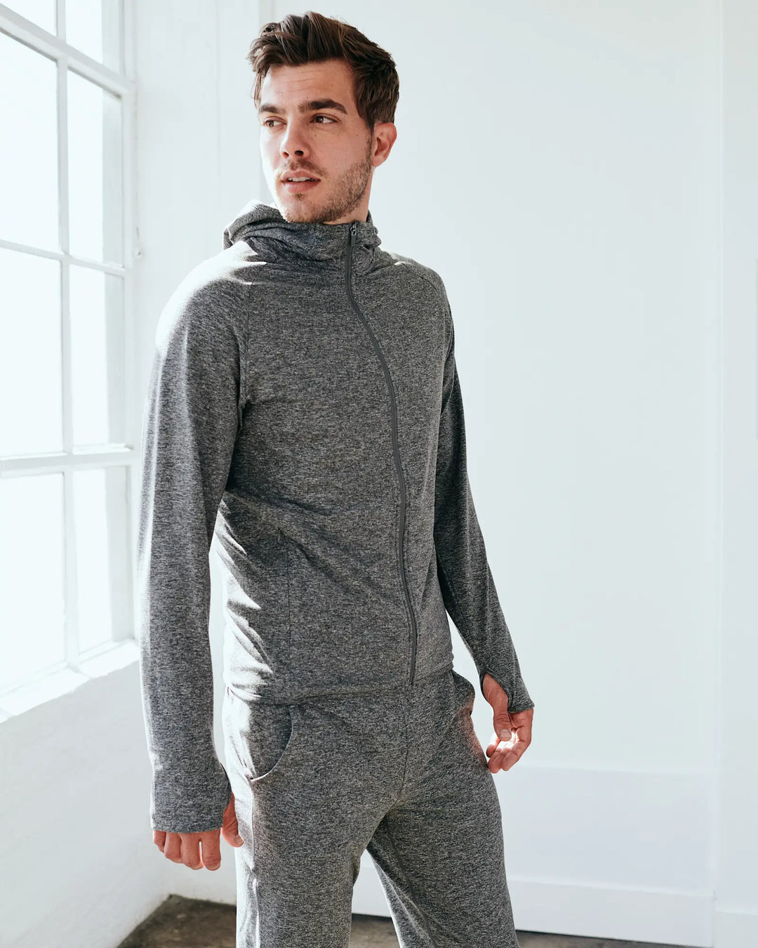 Quince Men Flowknit Performance Zip Hoodie