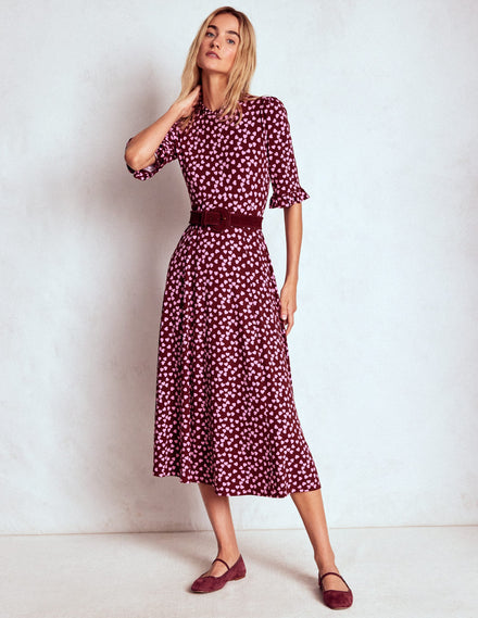 Boden Women's Ruffle Seamed Midi Dress