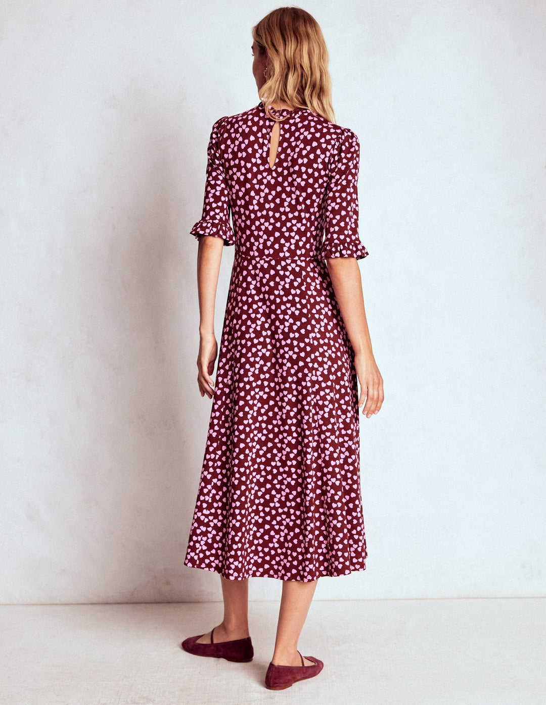 Boden Women's Ruffle Seamed Midi Dress