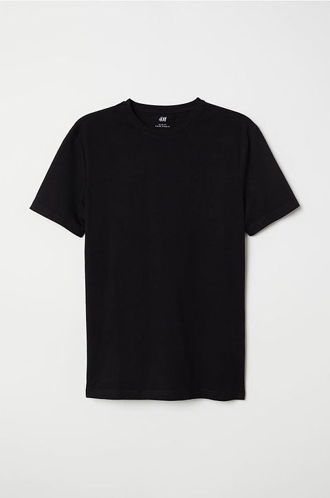 H&M Men's 3-pack Black Slim Fit T-shirts