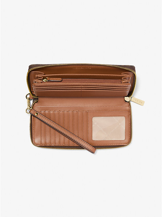 Michael Kors Women’s Jet Set Travel Large Logo Continental Wristlet