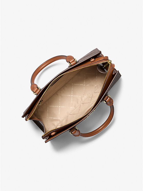 Michael Kors Womens Sheila Medium Logo Satchel