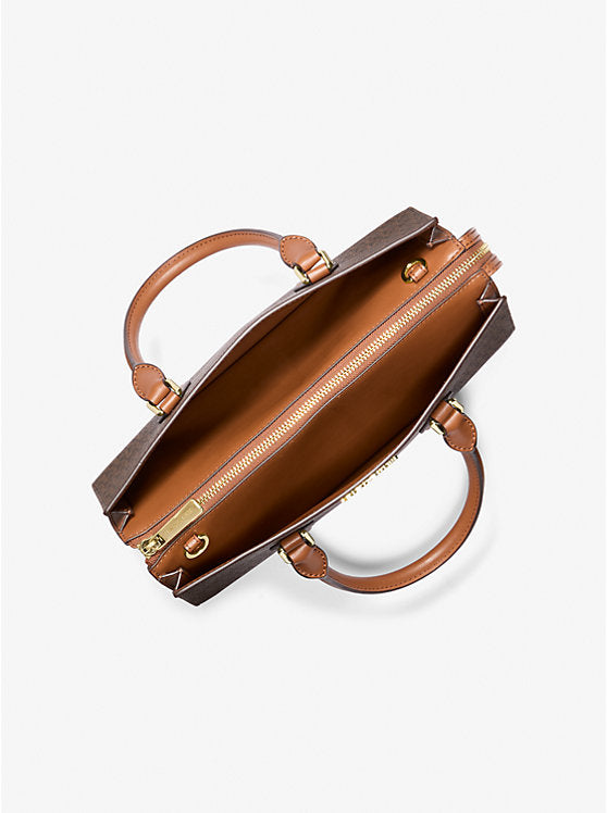 Michael Kors Womens Sheila Medium Logo Satchel