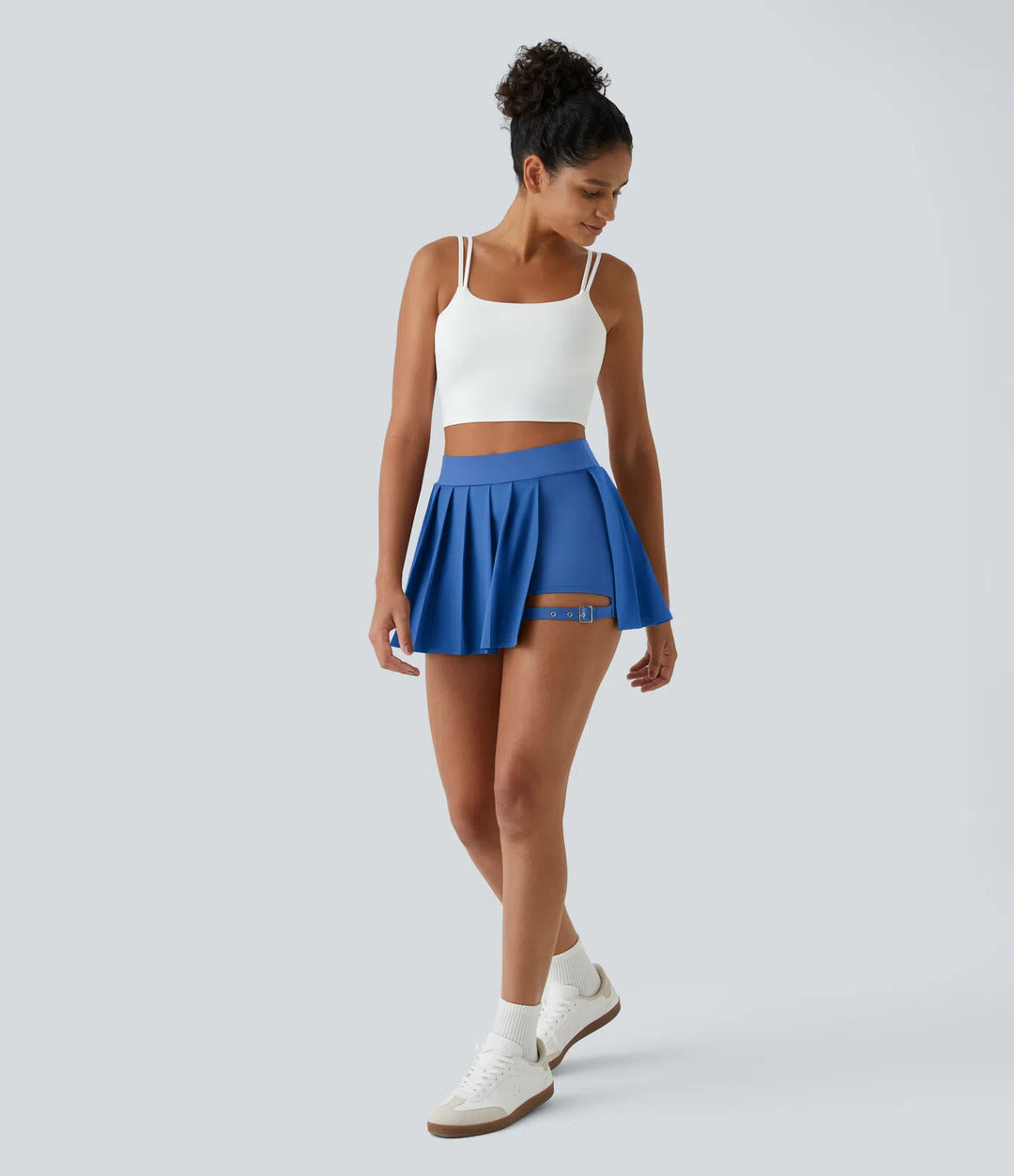 Halara Women's Breezeful™ High Waisted Pleated 2-in-1 Pocket Adjustable Buckle Micro Mini Quick Dry Casual Skirt