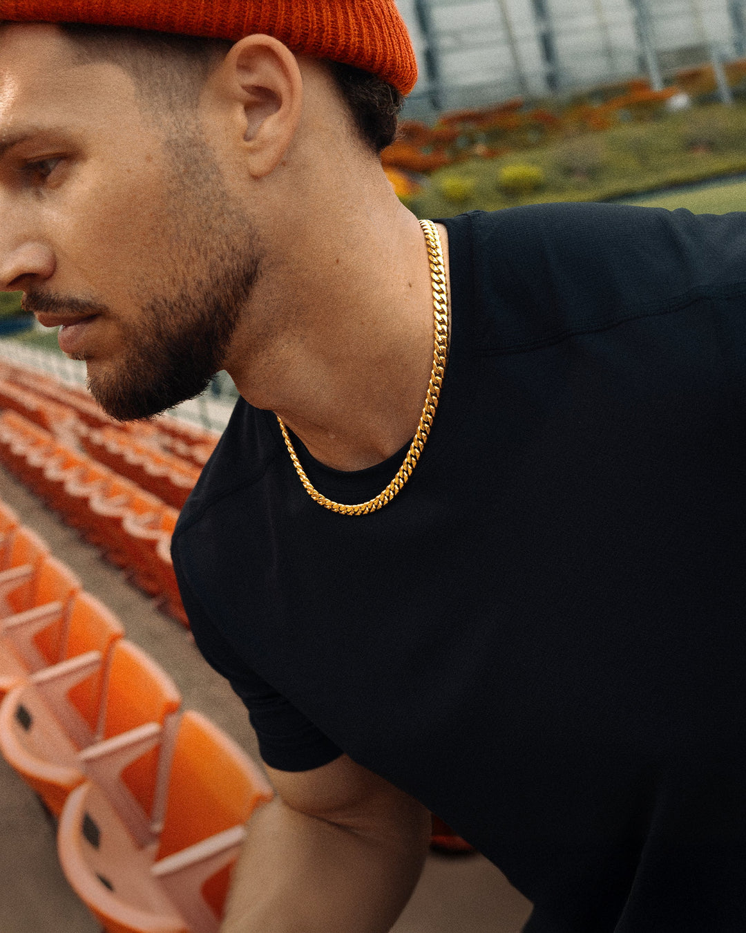 JAXXON Cuban Link 8mm Gold Men's Chain