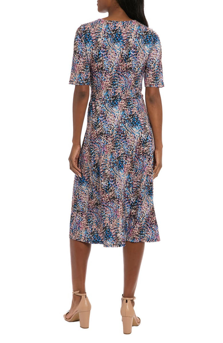 Women's London Times Side Tie Jersey Midi Dress