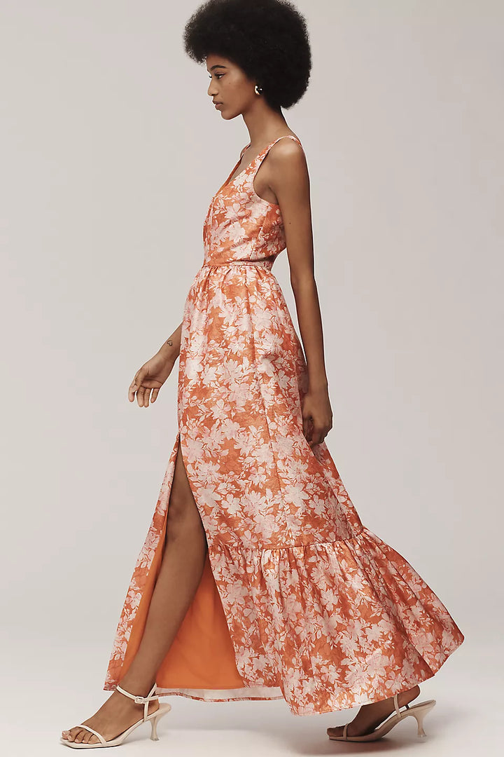 Hutch Beanie Floral Scoop-Neck Maxi Dress at Anthropologie