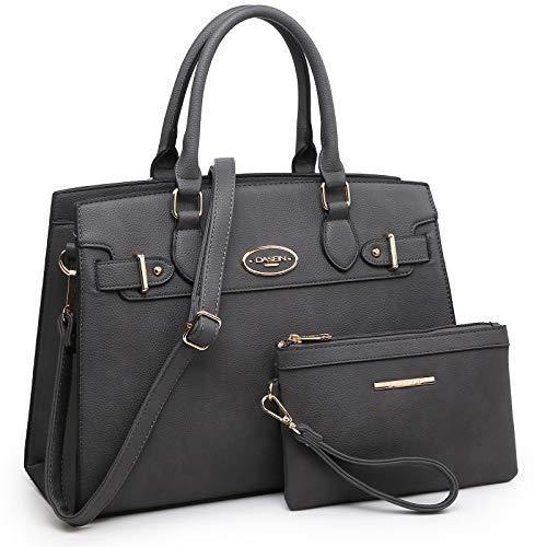 Dasein Women Handbags and Purses Women Shoulder Bag Top Handle Satchel Tote Work Bag with Matching Clutch