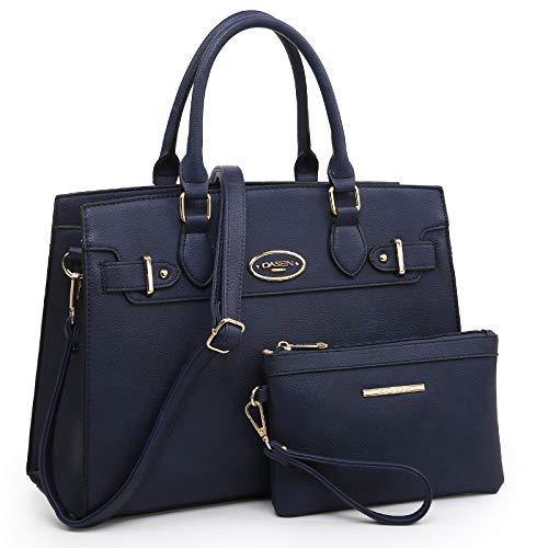 Dasein Women Handbags and Purses Women Shoulder Bag Top Handle Satchel Tote Work Bag with Matching Clutch