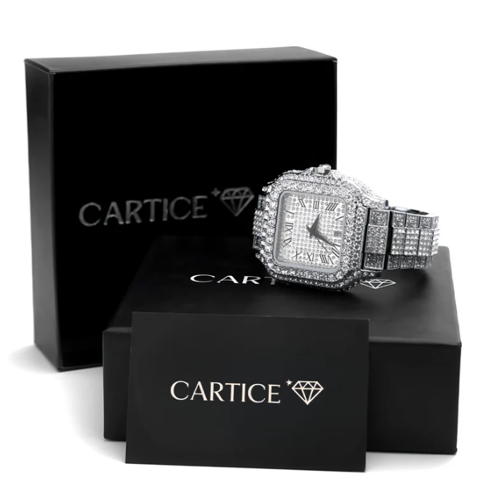 Royale Iced Out Watch White Gold 40MM Cartice