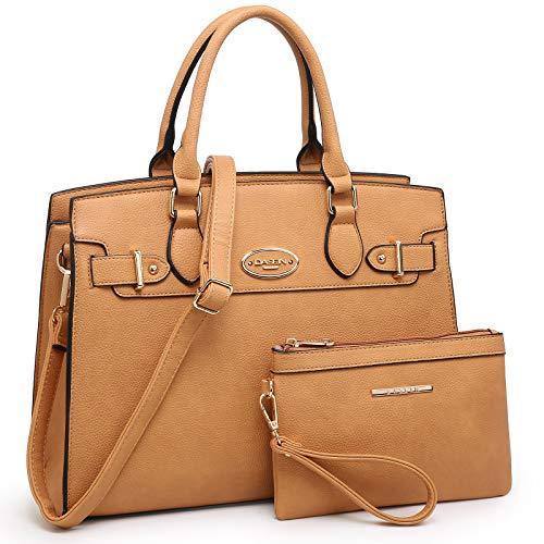 Dasein Women Handbags and Purses Women Shoulder Bag Top Handle Satchel Tote Work Bag with Matching Clutch