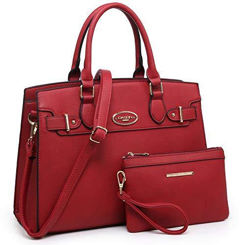 Dasein Women Handbags and Purses Women Shoulder Bag Top Handle Satchel Tote Work Bag with Matching Clutch