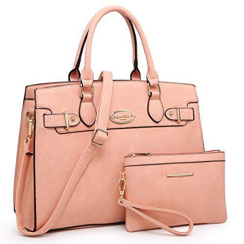 Dasein Women Handbags and Purses Women Shoulder Bag Top Handle Satchel Tote Work Bag with Matching Clutch