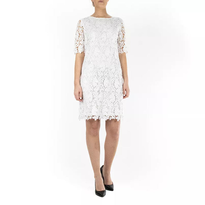 Nina Leonard Women's  Floral Lace Cocktail Dress