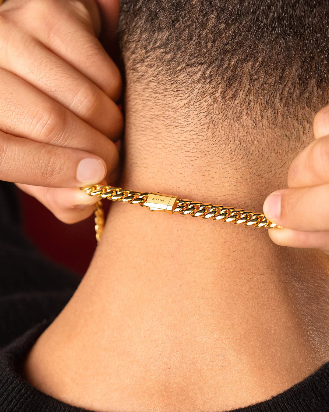 JAXXON Cuban Link 8mm Gold Men's Chain