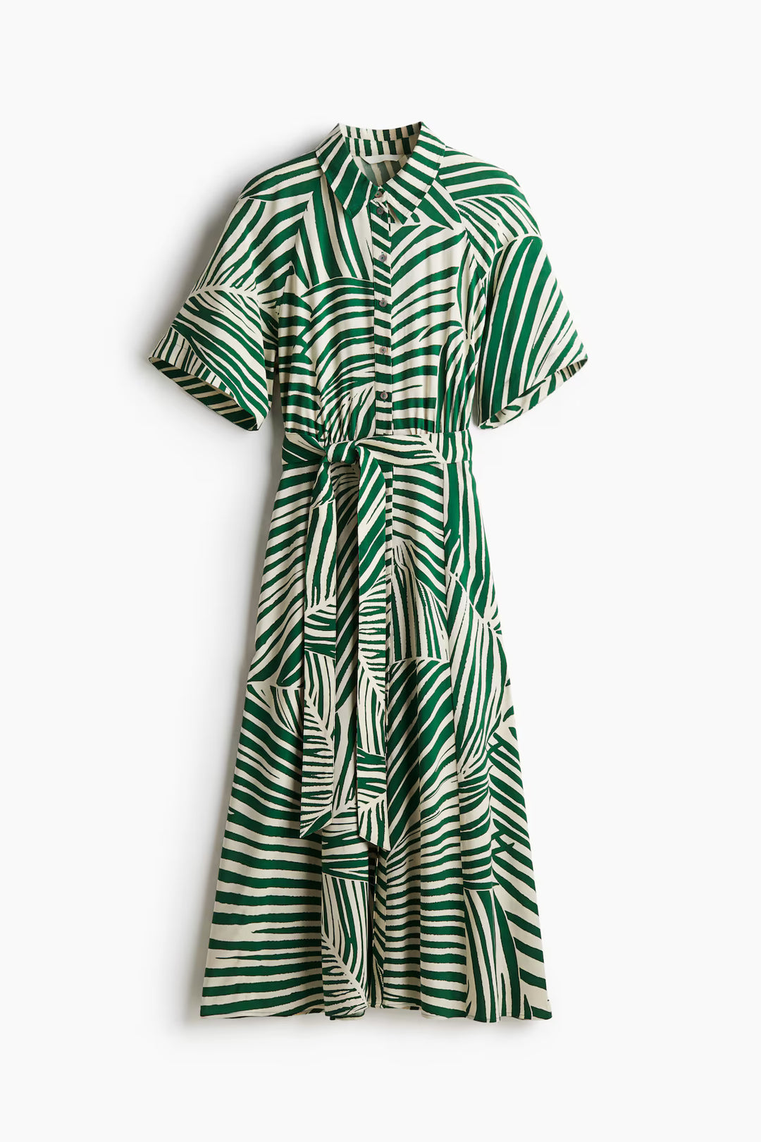 H&M Ladies Tie-Belt Shirt Dress