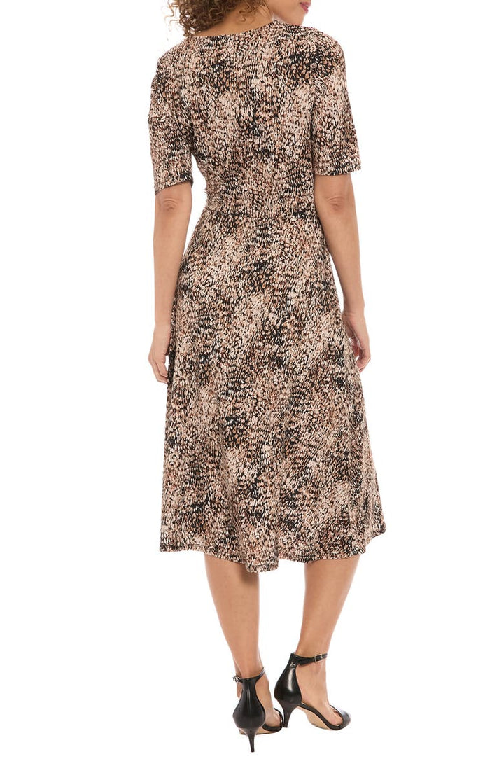 Women's London Times Side Tie Jersey Midi Dress