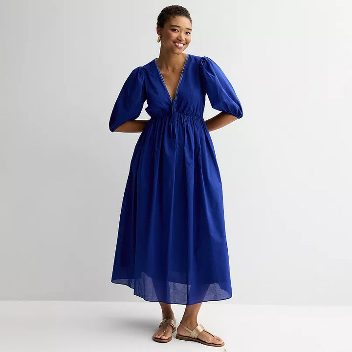 Women's Farmers Market V-Neck Dress
