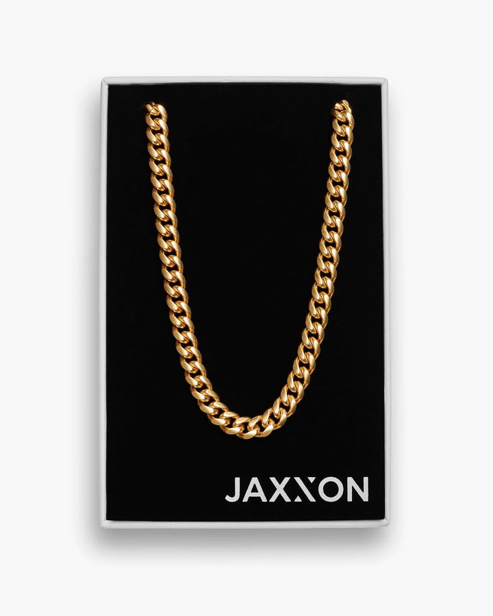 JAXXON Cuban Link 8mm Gold Men's Chain