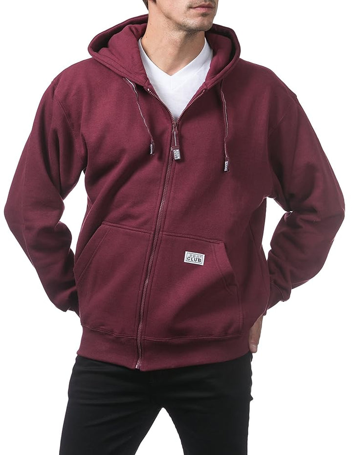 Pro Club Men's Heavyweight Full Zip Fleece Hoodie