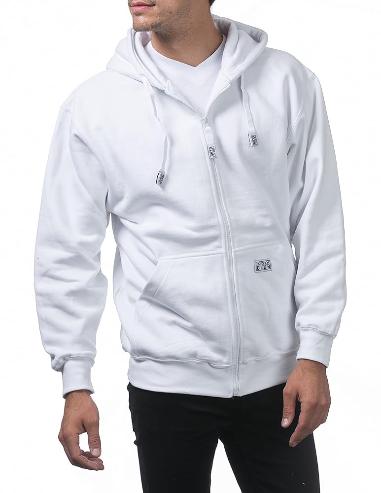 Pro Club Men's Heavyweight Full Zip Fleece Hoodie