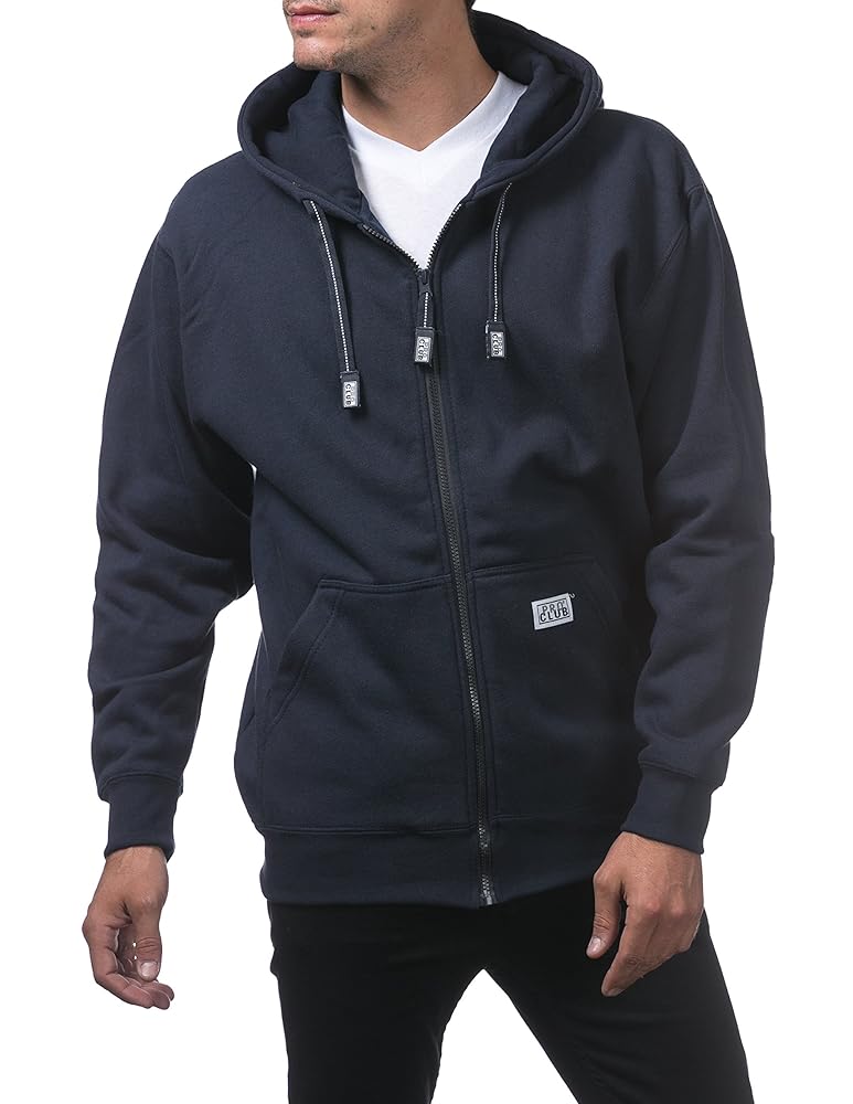 Pro Club Men's Heavyweight Full Zip Fleece Hoodie