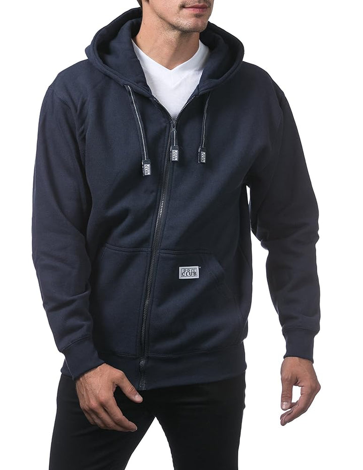 Pro Club Men's Heavyweight Full Zip Fleece Hoodie