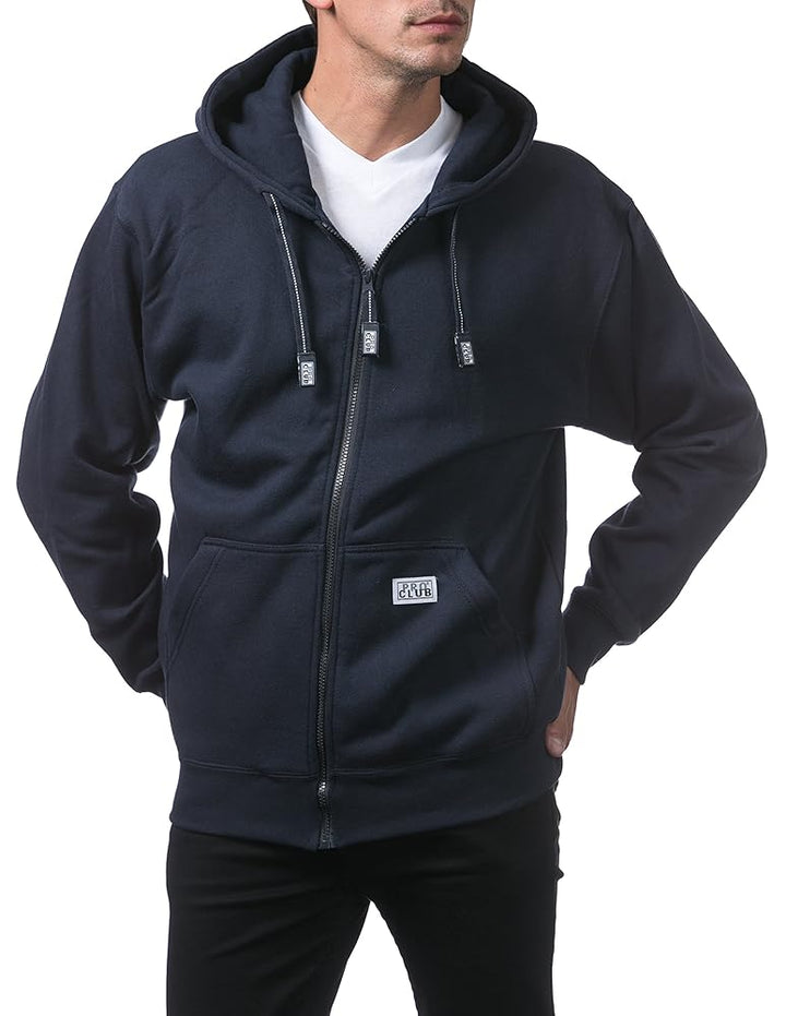 Pro Club Men's Heavyweight Full Zip Fleece Hoodie