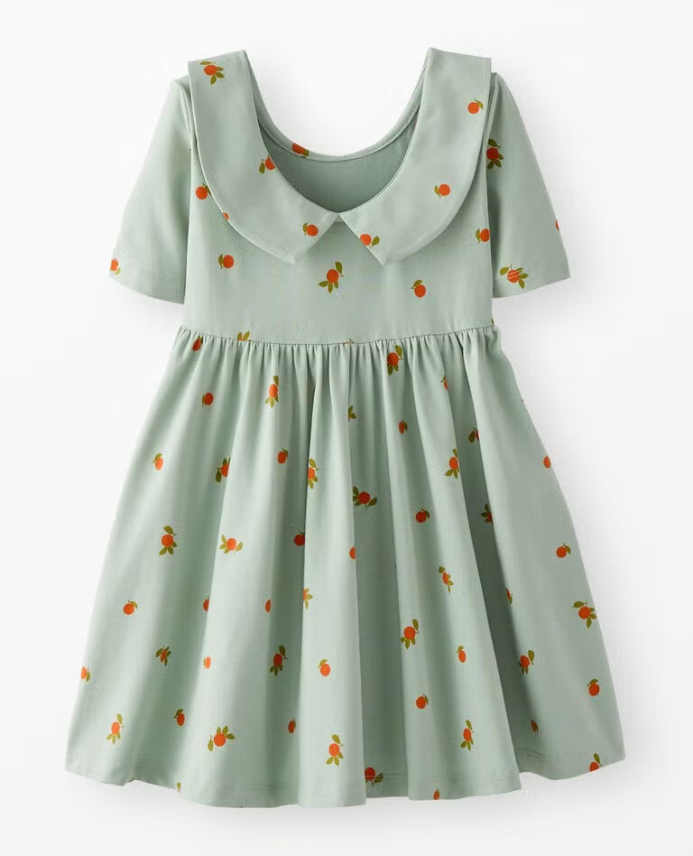 Hanna Andersson Girls' Clementine Collared Skater Dress with Pockets