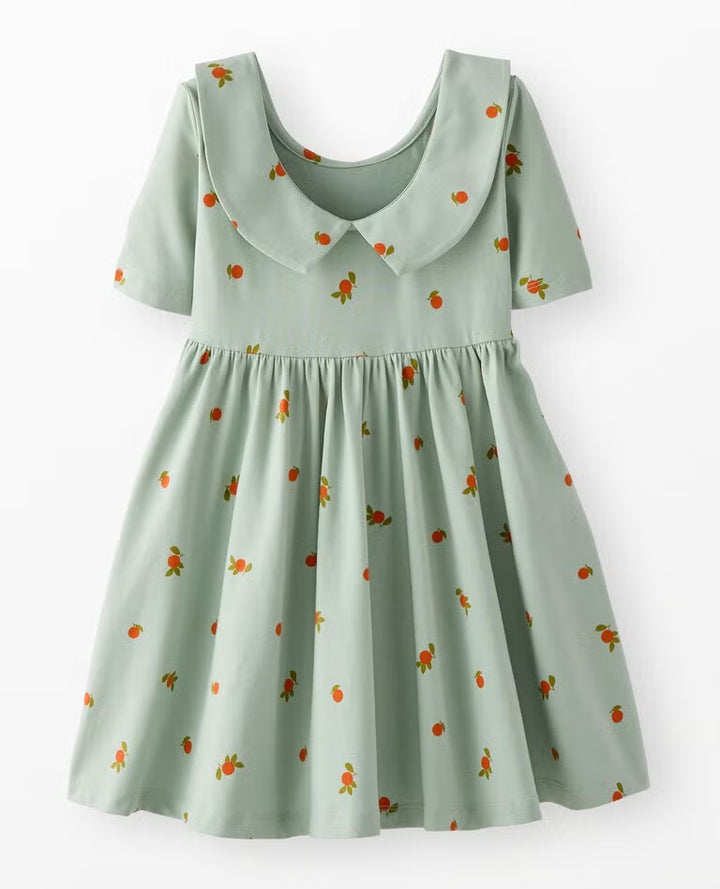 Hanna Andersson Girls' Clementine Collared Skater Dress with Pockets