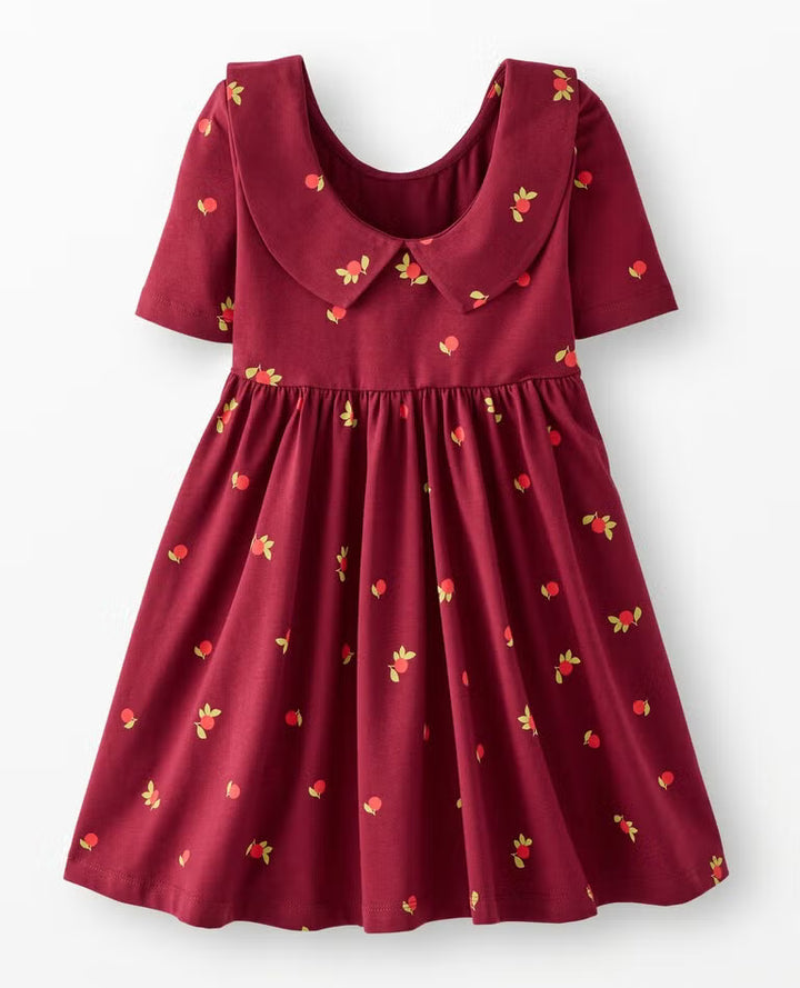 Hanna Andersson Girls' Clementine Collared Skater Dress with Pockets