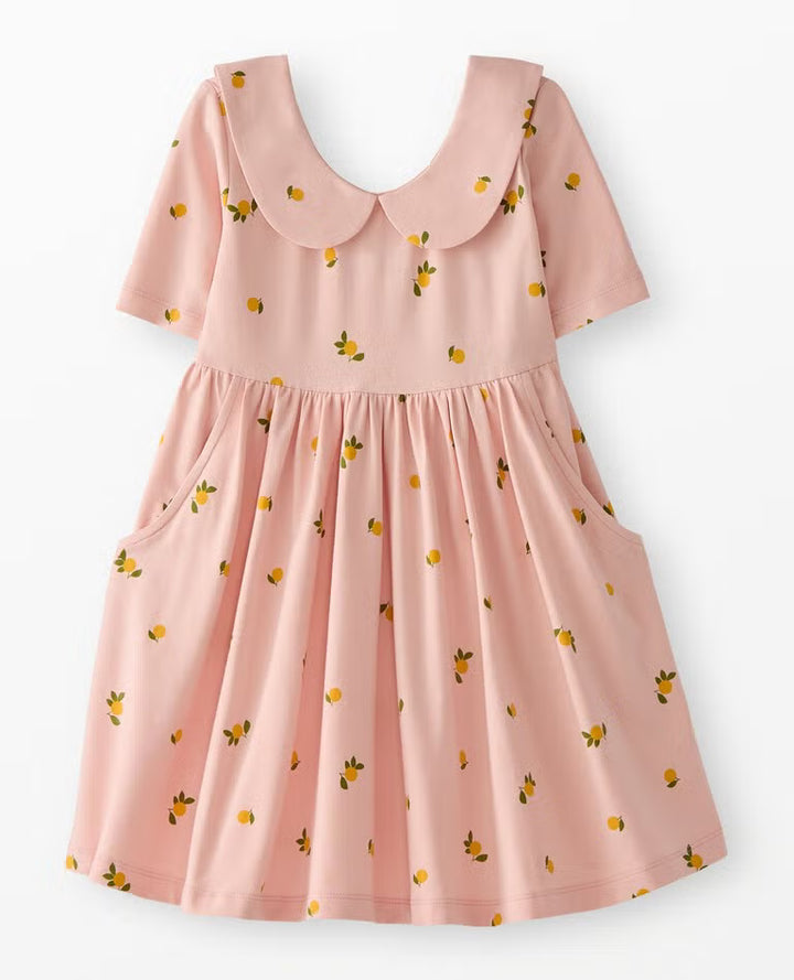 Hanna Andersson Girls' Clementine Collared Skater Dress with Pockets