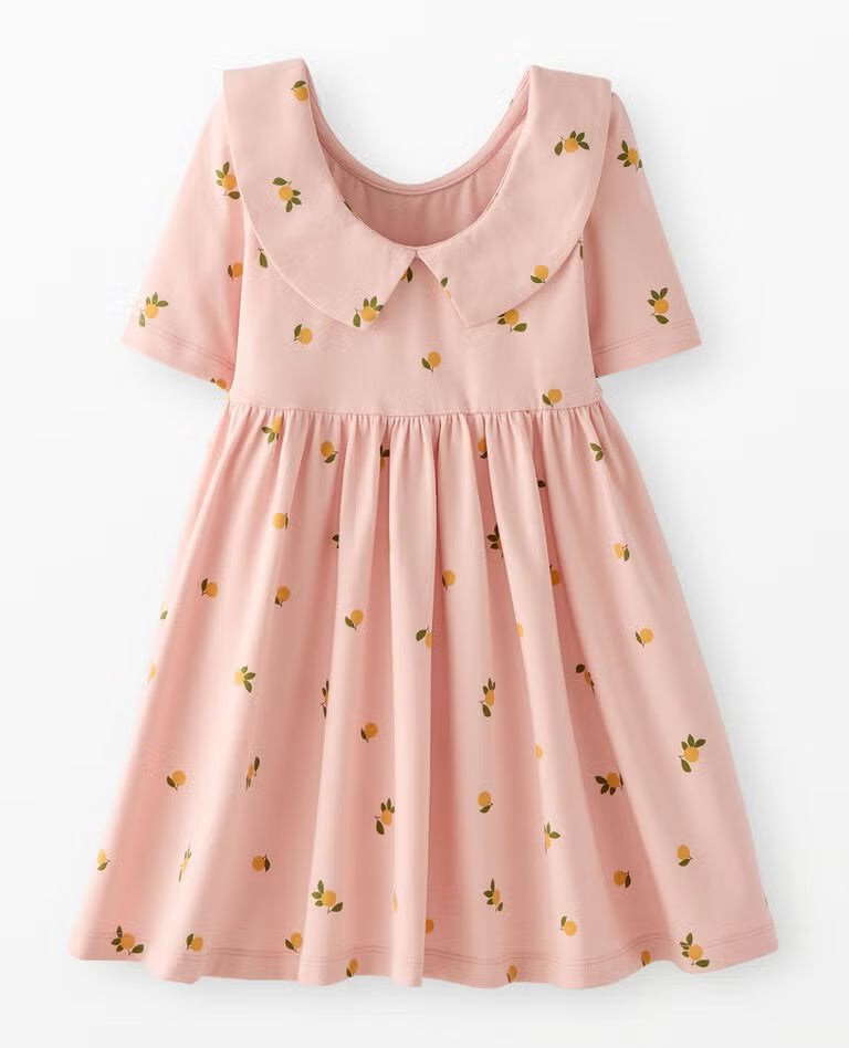 Hanna Andersson Girls' Clementine Collared Skater Dress with Pockets