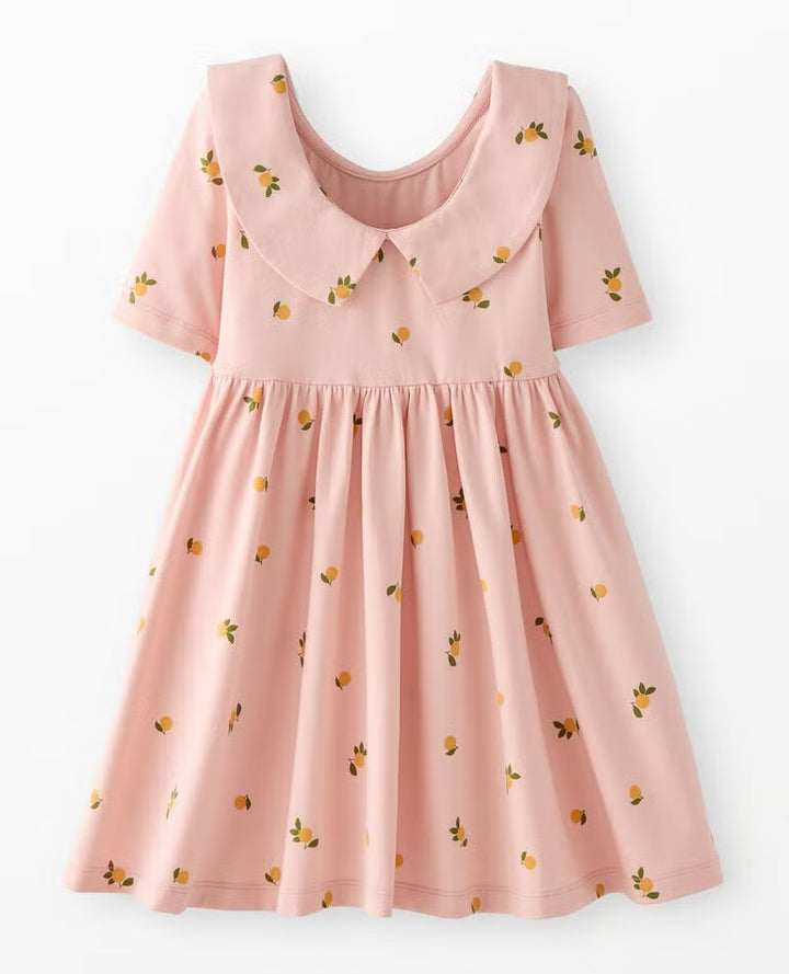 Hanna Andersson Girls' Clementine Collared Skater Dress with Pockets