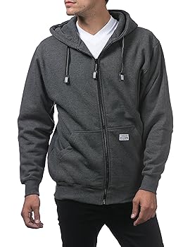 Pro Club Men's Heavyweight Full Zip Fleece Hoodie