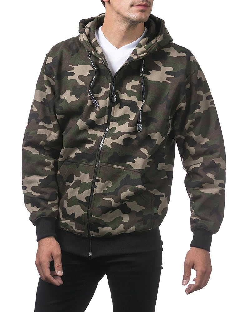 Pro Club Men's Heavyweight Full Zip Fleece Hoodie