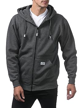 Pro Club Men's Heavyweight Full Zip Fleece Hoodie