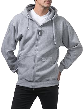 Pro Club Men's Heavyweight Full Zip Fleece Hoodie