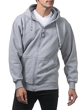 Pro Club Men's Heavyweight Full Zip Fleece Hoodie