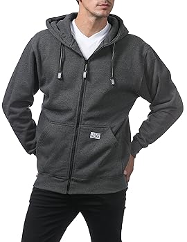 Pro Club Men's Heavyweight Full Zip Fleece Hoodie