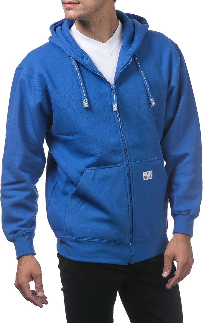Pro Club Men's Heavyweight Full Zip Fleece Hoodie